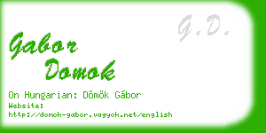 gabor domok business card