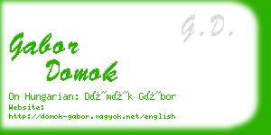 gabor domok business card